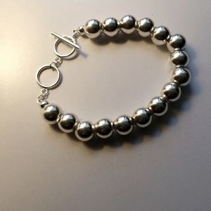 Opulenza Bracelet, sterling silver, Large Bead Toggle.